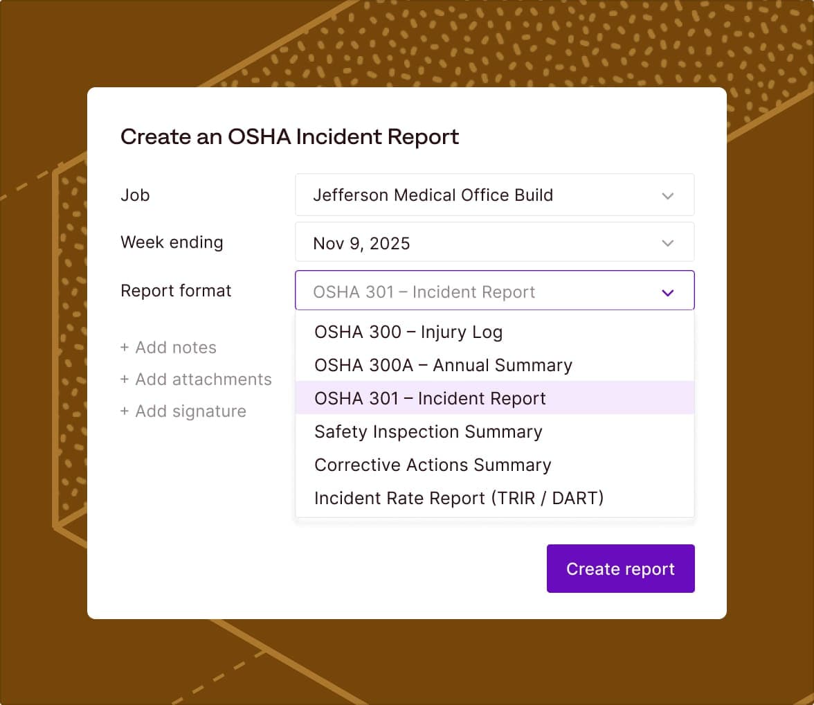 Safety Accordian 2 Generate OSHA Ready Reports.